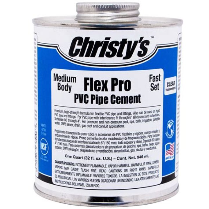 Can I use PVC cement on flex pipe