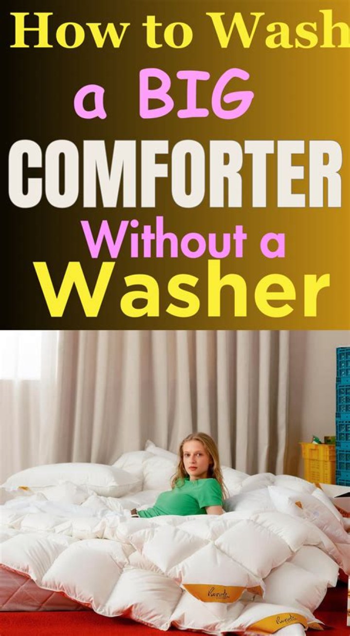 How do you wash a large comforter