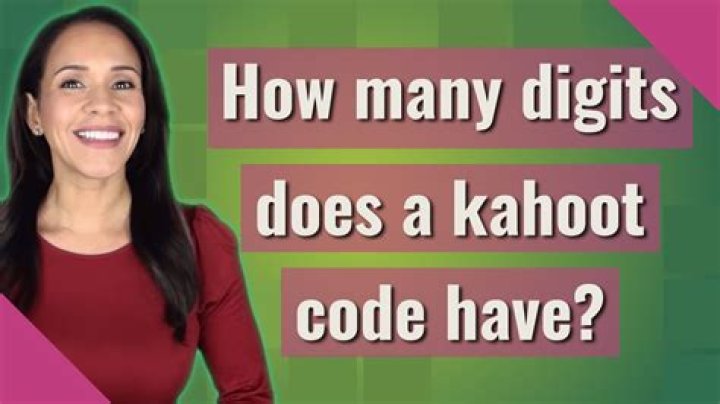 How many digits are a kahoot code