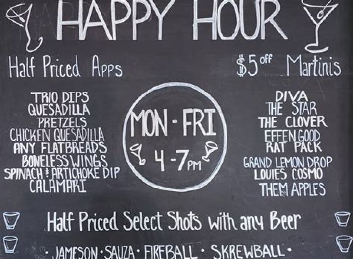 What is Bar Louies happy hour