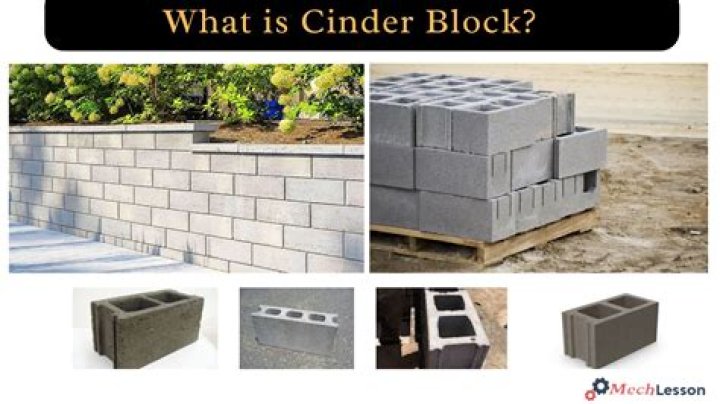 What is cinder blocks used for
