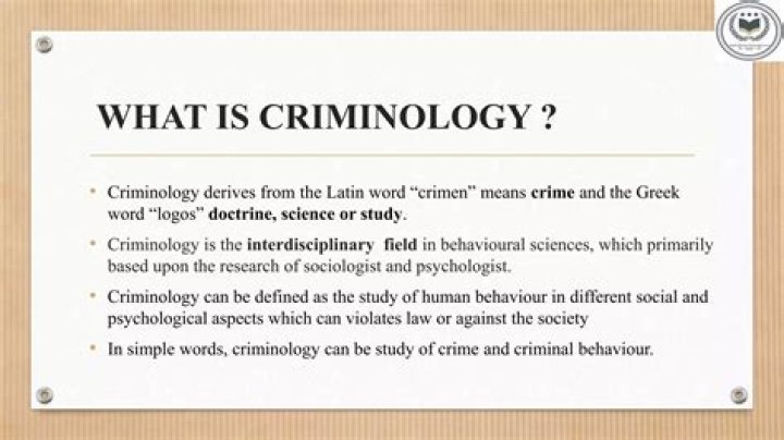 What is Criminology Slideshare