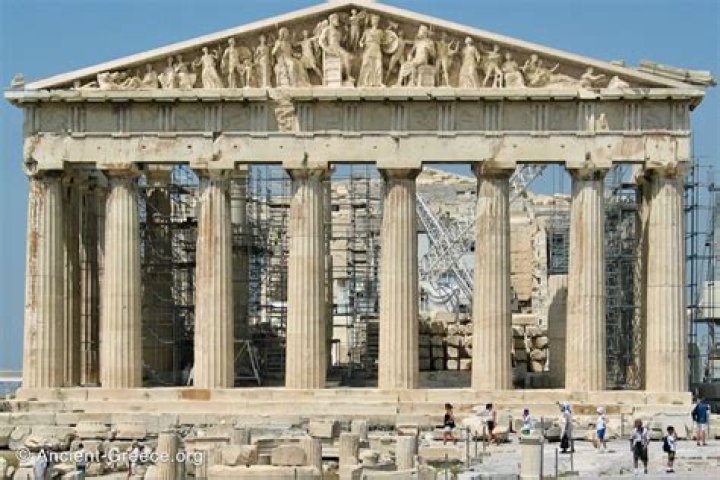 What is depicted on the Parthenon