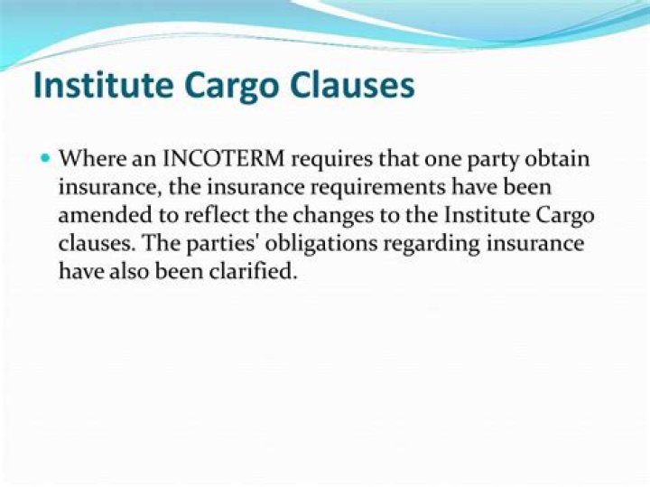 What is Institute Cargo Clause