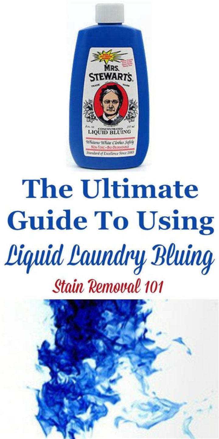 What is liquid bluing used for