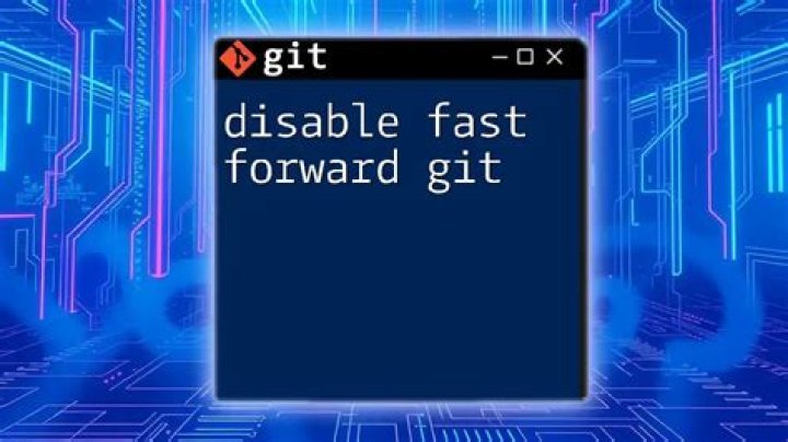 What is no fast forward in git